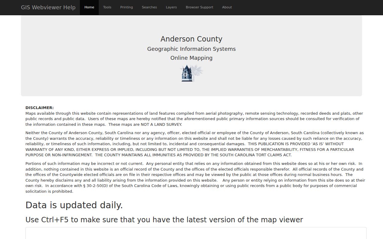 Anderson street directory Property Viewer address search help